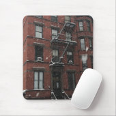 Tapis De Souris Partie supérieure ouest Browstone Fire Escape NYC (Avec souris)