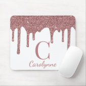 Tapis De Souris Parties scintillant à éclaboussures en or rose bla (Avec souris)