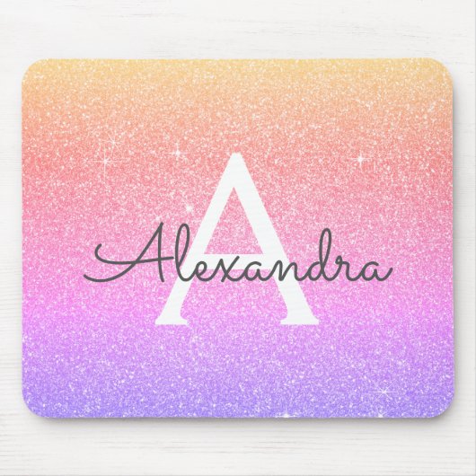 Tapis De Souris Parties scintillant à étincelle rose pourpre Nom d (Devant)