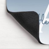 Tapis De Souris Parties scintillant à gouttes bleues Monogramme Mo (Coin)