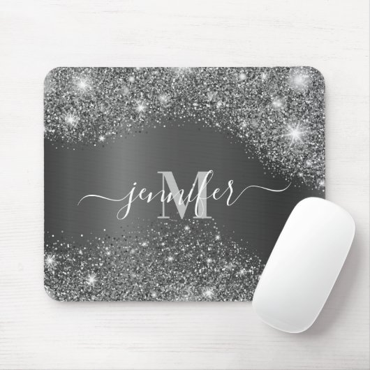 Tapis De Souris Parties scintillant argentée (Avec souris)