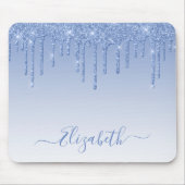 Tapis De Souris Parties scintillant Bleu Dusty moderne design Scri (Devant)