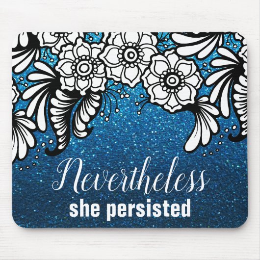 Tapis De Souris Parties scintillant Bleue Boss Néanmoins Elle Pers (Devant)