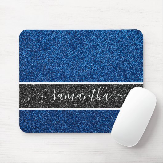 Tapis De Souris Parties scintillant bleue Mousepad (Avec souris)