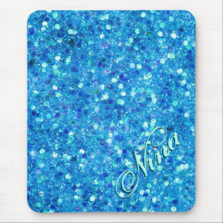 Tapis De Souris Parties scintillant bleue Mousepad