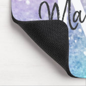 Tapis De Souris Parties scintillant colorée Joli Bokeh Monogrammé (Coin)