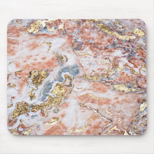 Tapis De Souris Parties scintillant cool en or marbre (Devant)