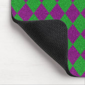 Tapis De Souris Parties scintillant de diamants violet et vert (Coin)