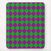 Tapis De Souris Parties scintillant de diamants violet et vert (Devant)