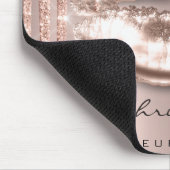 Tapis De Souris Parties scintillant de maquillage bleu rose rose r (Coin)