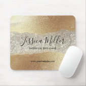 Tapis De Souris Parties scintillant Diamant Or Moderne Faux Foil G (Avec souris)