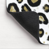 Tapis De Souris Parties scintillant d'or blanc et Cheetah léopard (Coin)