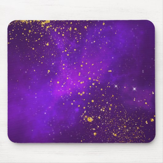 Tapis De Souris Parties scintillant d'or et Pad de souris de galax (Devant)