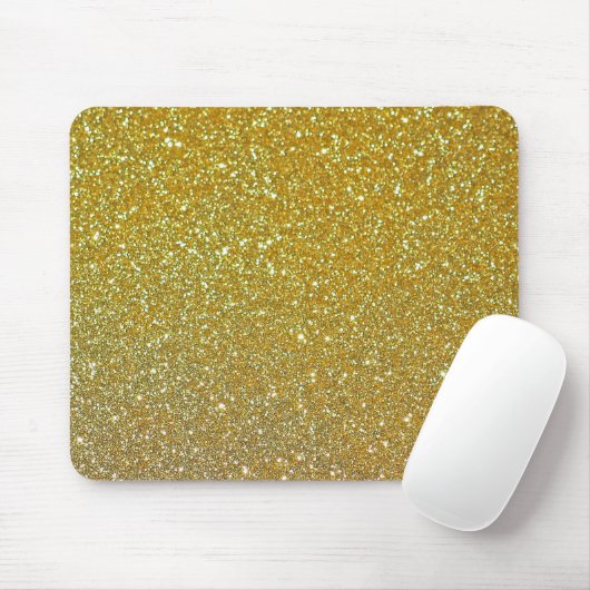 Tapis De Souris Parties scintillant d'or moderne Faux Foil Sparkle (Avec souris)