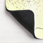 Tapis De Souris Parties scintillant d'or Monogramme métallique Nom (Coin)