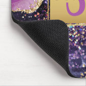 Tapis De Souris Parties scintillant d'or violet & rose & Faux (Coin)