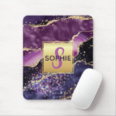 Tapis De Souris Parties scintillant d'or violet & rose & Faux (Avec souris)