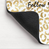 Tapis De Souris Parties scintillant Empreinte de léopard d'or blan (Coin)