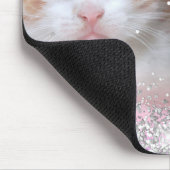 Tapis De Souris Parties scintillant en argent rose pâle Ombre (Coin)