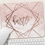 Tapis De Souris Parties scintillant en marbre doré rose rose Rose<br><div class="desc">Hustle Rose Gold Marble Blush Rose Faux Parties scintillant Souris Pad</div>
