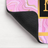 Tapis De Souris Parties scintillant en marbre rose violet or (Coin)