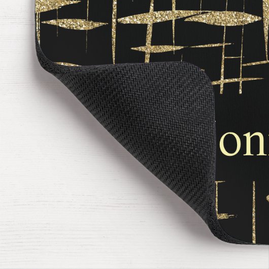 Tapis De Souris parties scintillant en noir et or scintillant nom  (Coin)