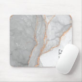 Tapis De Souris Parties scintillant en or gris blanc marbre person (Avec souris)