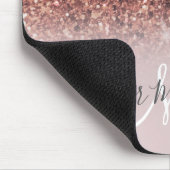 Tapis De Souris parties scintillant en or rose Nom personnalisé (Coin)