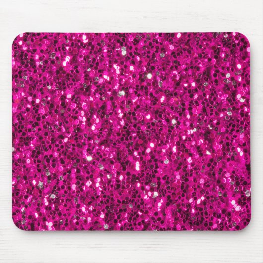 Tapis De Souris Parties scintillant étincelante rose chaud (Devant)