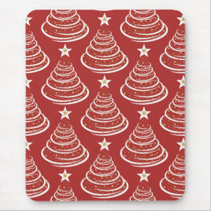 Tapis De Souris Parties scintillant minimaliste d'or Arbres de Noë