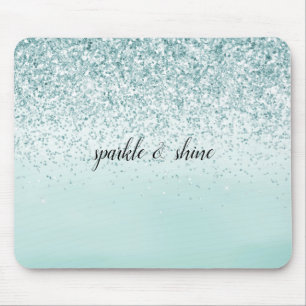 Tapis De Souris Parties scintillant Mint Ombre personnalisée