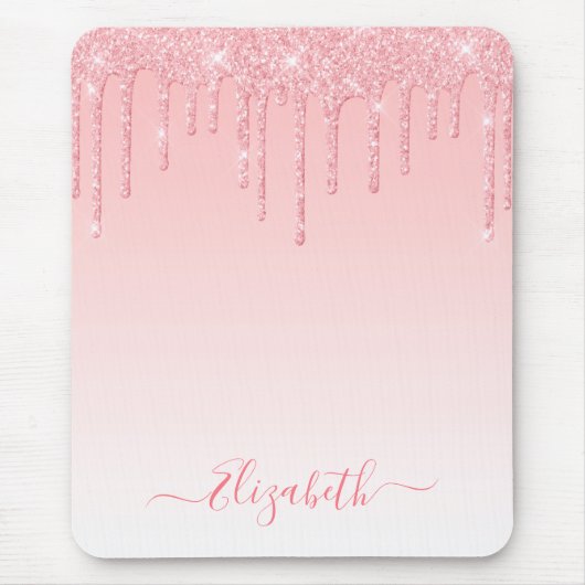 Tapis De Souris Parties scintillant moderne design élégant Script (Devant)