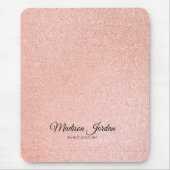 Tapis De Souris Parties scintillant moderne en marbre rose et or (Devant)