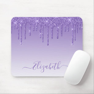 Tapis De Souris Parties scintillant moderne et tendance violet Scr