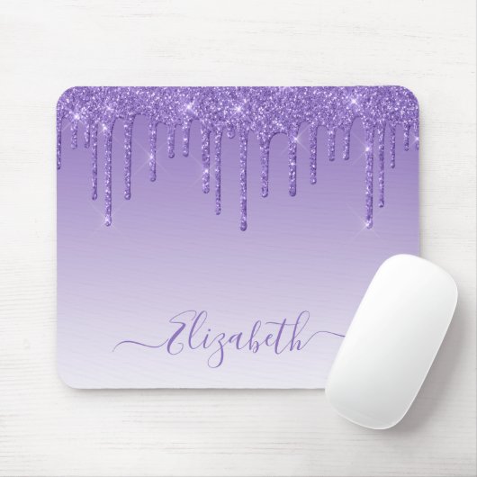 Tapis De Souris Parties scintillant moderne et tendance violet Scr (Avec souris)