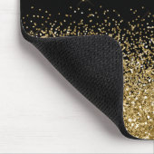 Tapis De Souris Parties scintillant noire et or Nom élégant (Coin)