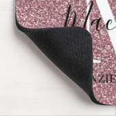 Tapis De Souris Parties scintillant rose or Rose de fille Nom du m (Coin)