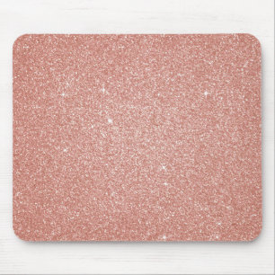 Tapis De Souris Parties scintillant rose rose or-Blush et étincell