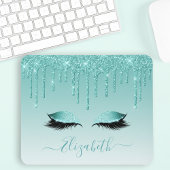 Tapis De Souris Parties scintillant Turquoise moderne tendance Las