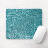 Tapis De Souris Parties scintillant Turquoise Sparkly Bokeh Faux (Avec souris)