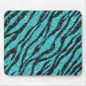 Tapis De Souris Parties scintillant turquoise Zebra Print (Devant)