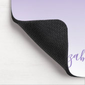 Tapis De Souris Parties scintillant violette à script moderne et t (Coin)