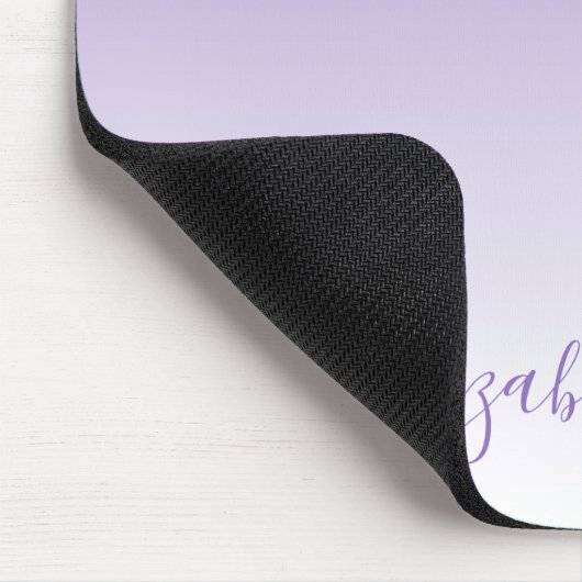 Tapis De Souris Parties scintillant violette à script moderne et t (Coin)