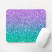 Tapis De Souris Parties scintillant violette et verte ombre et tex (Avec souris)