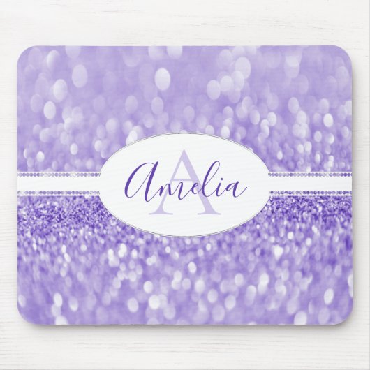 Tapis De Souris Parties scintillant violette Personnaliser le carn (Devant)