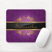 Tapis De Souris Parties scintillant violette Sequin Disco Mousepad (Avec souris)