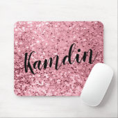 Tapis De Souris Parties scintillantes roses personnalisées d'or de (Avec souris)