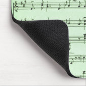 Tapis De Souris Partition de musique verte (Coin)