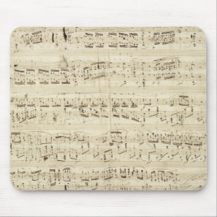 Tapis De Souris Partition sur parchemin manuscrite en encre