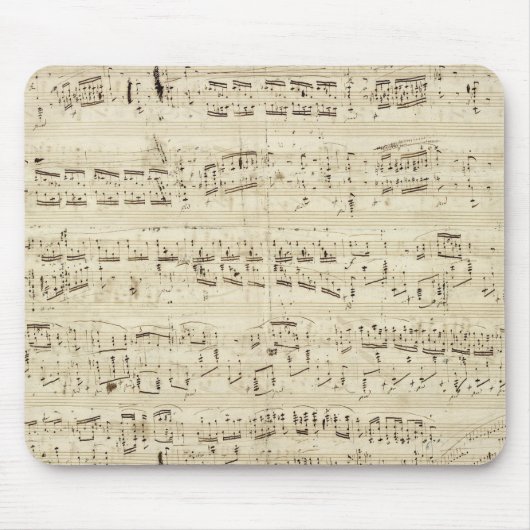 Tapis De Souris Partition sur parchemin manuscrite en encre (Devant)